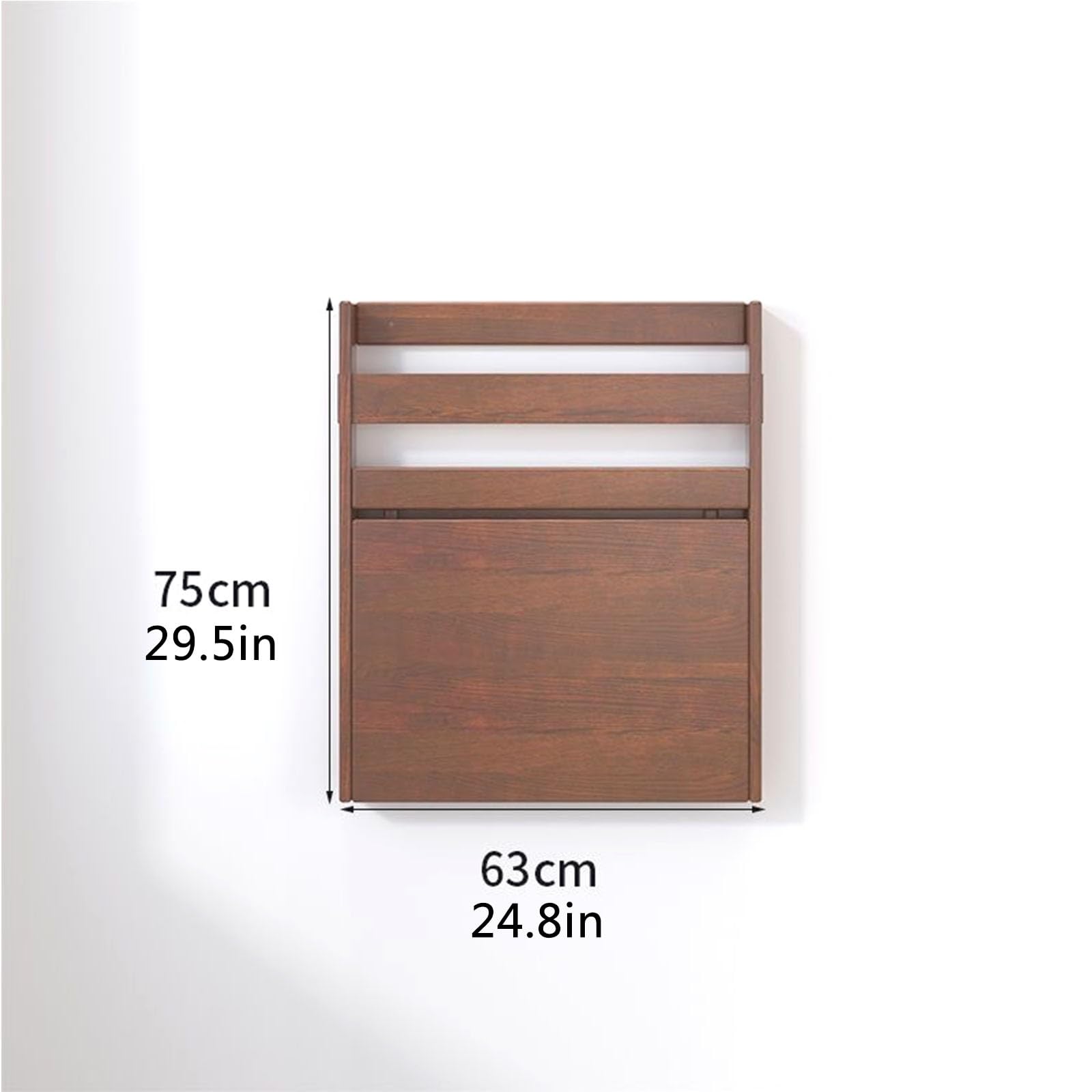 Klappbarer Wand-Schreibtisch, Schwebender Laptop-Schreibtisch, Wandmontierter Aufbewahrungsschreibtisch, Echtholz-Wandklapptisch, geeignet für Wohnzimmer, Arbeitszimmer, Schlafzimmer, Büro (Größe: gro