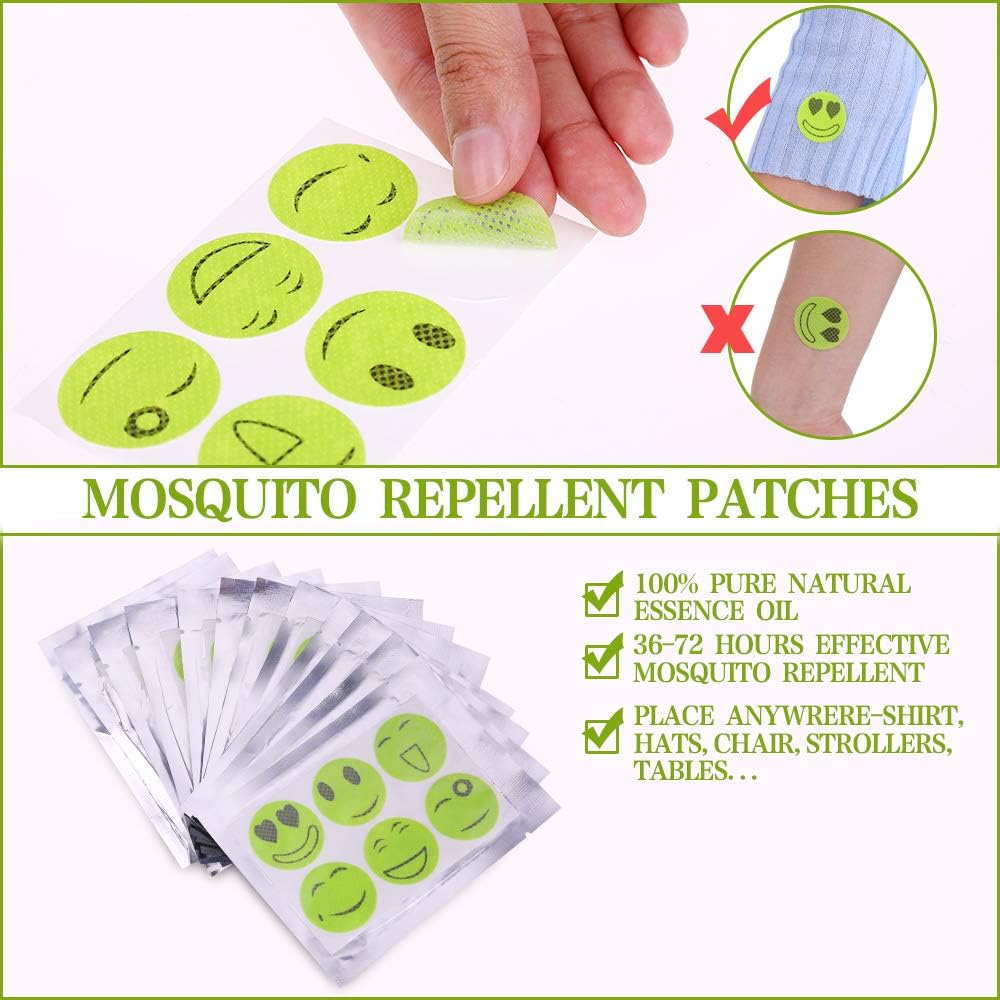 Faburo Zanzariera per Ovetto Universale per Passeggino, Carrozzina, Culla e Lettino da Viaggio con 72 pz Repellente per Zanzare Su Cerotti, per Attività All'aperto