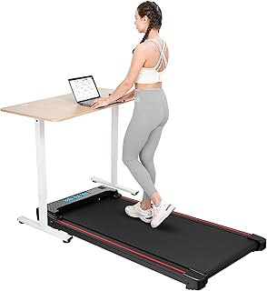 CITYSPORTS Portable Treadmill, Under Desk Treadmill Quiet, 2 in 1 Walking Pad Treadmill Under Desk for Office Home Fitness
