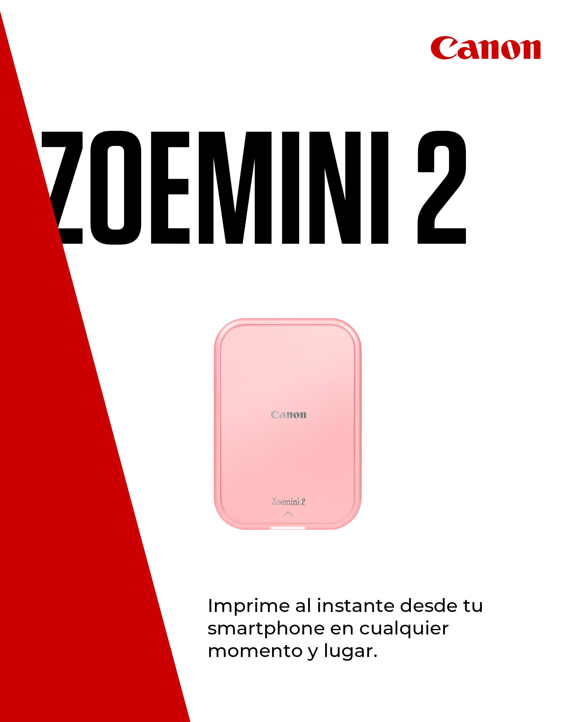 Canon Zoemini 2 Impresora Fotográfica Instantánea Compacta Bluetooth 5.0 USB-C Rosa