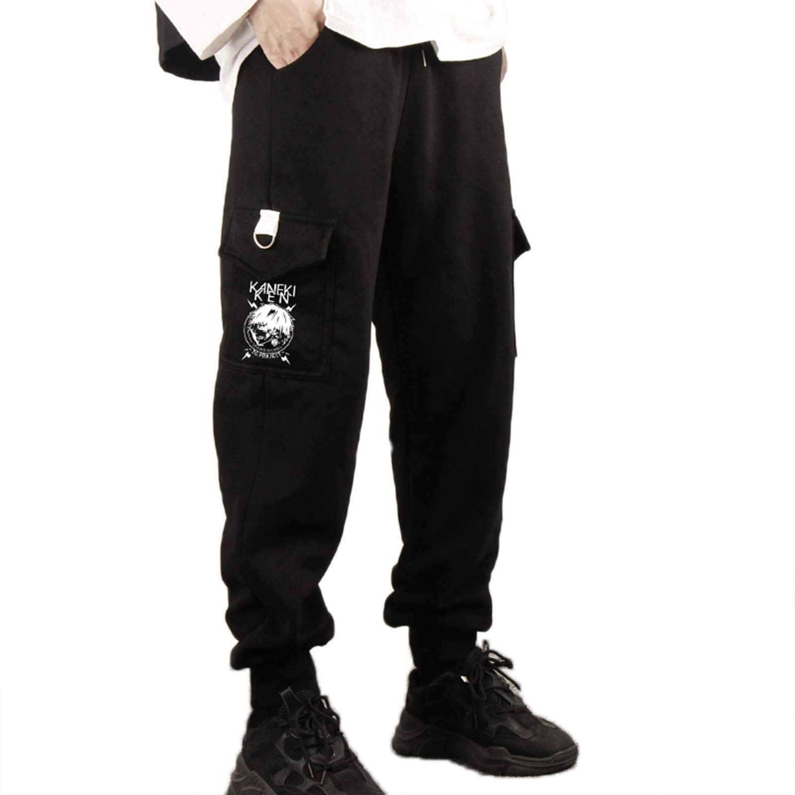 famesale Unisex Anime Tokyo Ghoul Joggers Sweatpants kaneziki Overalls Trousers Casual Harem Pants