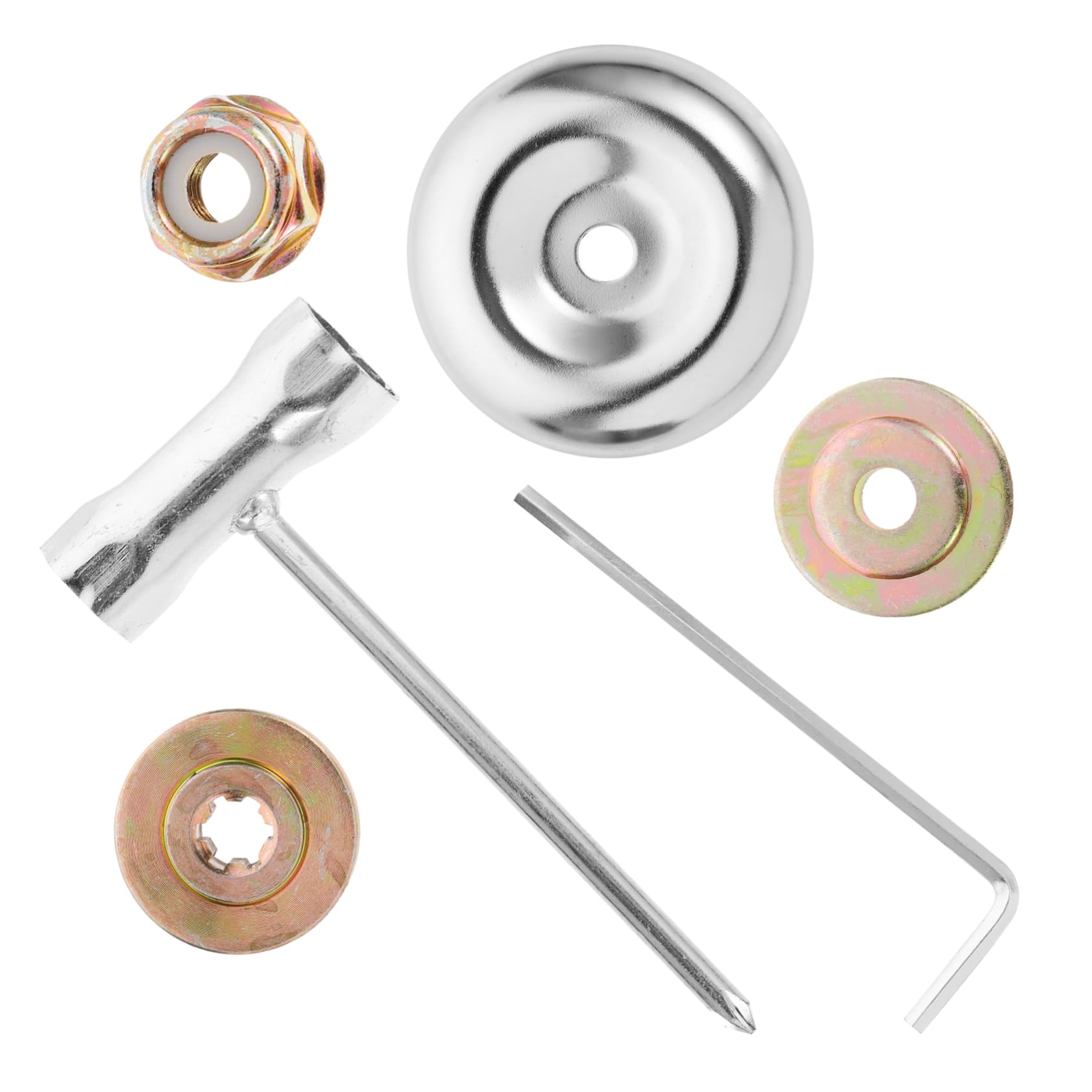 Yardwe 4 Juegos Accesorios para Cortacésped Llave para Cesped Disco De La Máquina Deshierba Llave De Repuesto para Disco De Cortacésped De Jardín Cobre