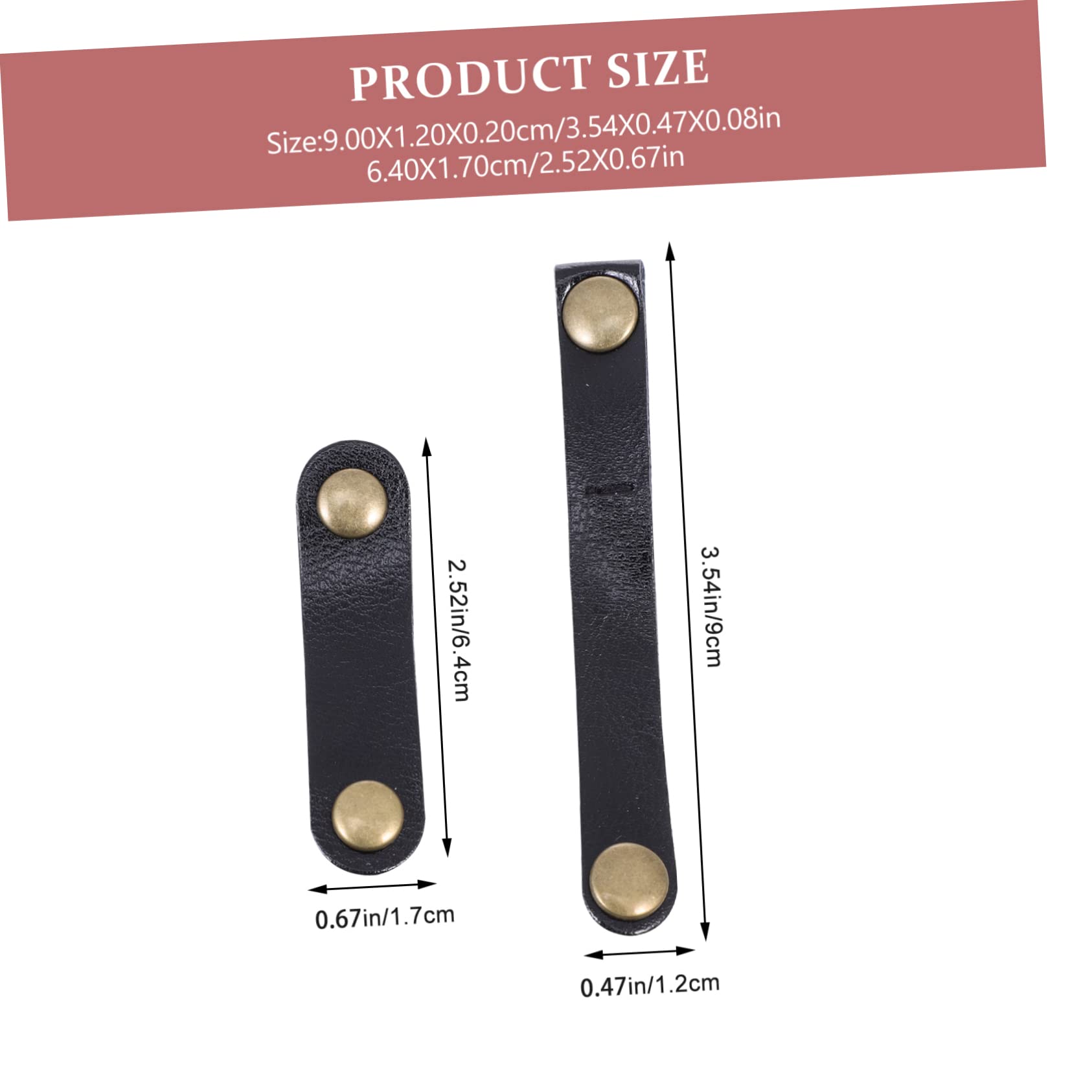 VILLCASE 24Pcs Cow Leather Cable Clips Retro Organizers for USB Cables Flexible Cord Management Ties for Home Travel Durable and Stylish Design