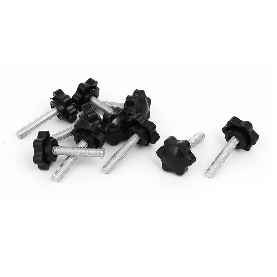 Aexit M6x32mm (Tool holder) Male Thread 25mm Dia Plastic Star Head Screw On Clamping Knobs (86ry131qf108) Grip 10pcs