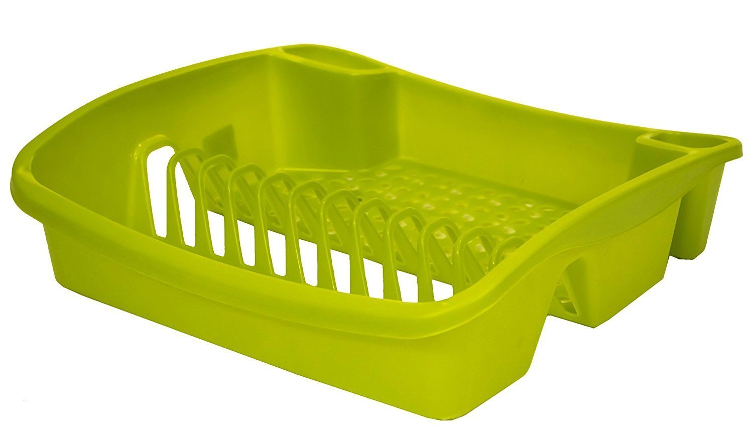 Whitefurze Leaf Green Dish Drainer, Plastic, Small