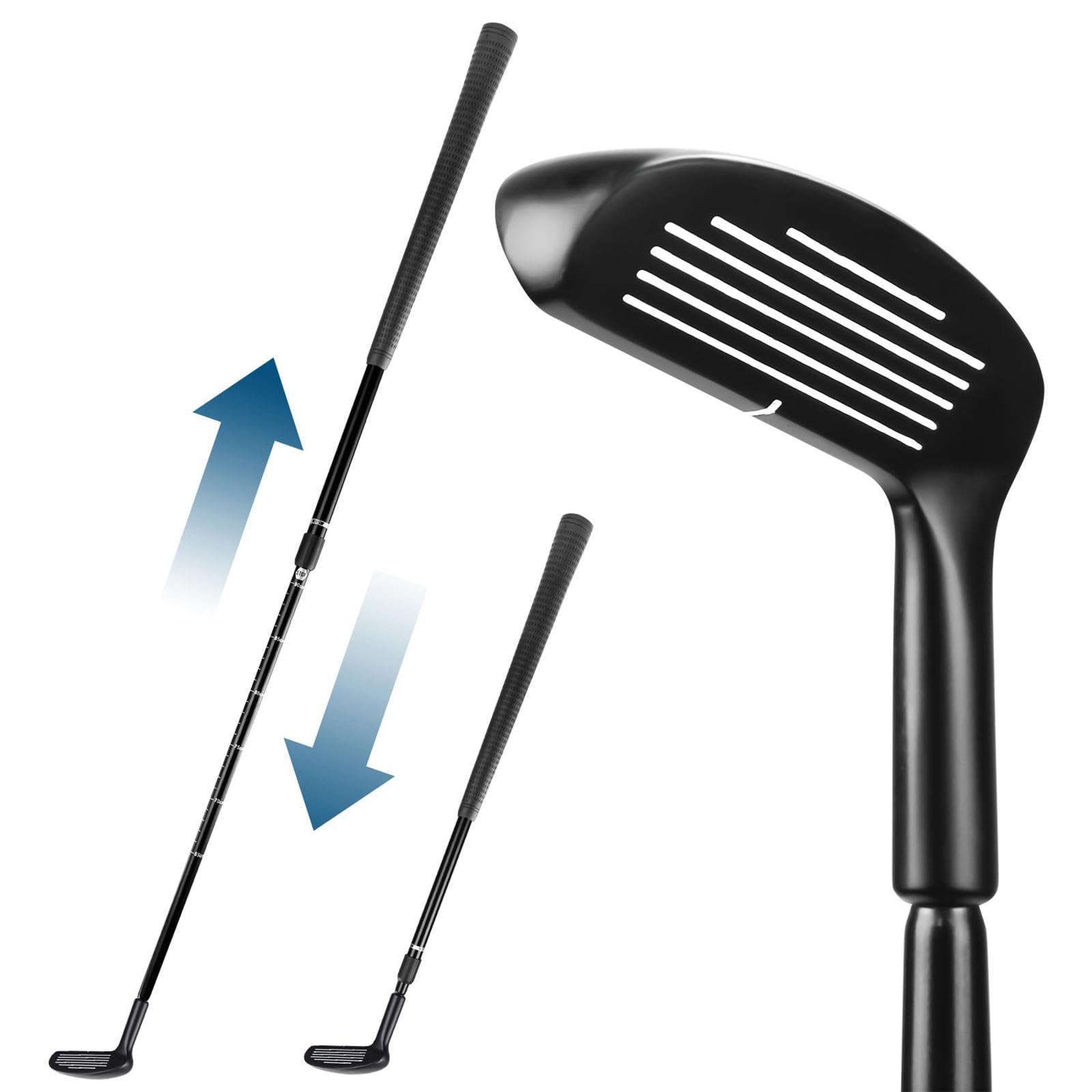 Oshhni Golf Chipper Club, Lunghezza Regolabile in Lega di Zinco Nero per Cuneo da Golf Sia per Mancini Che per destrimani, Mazza da Golf per Professionisti