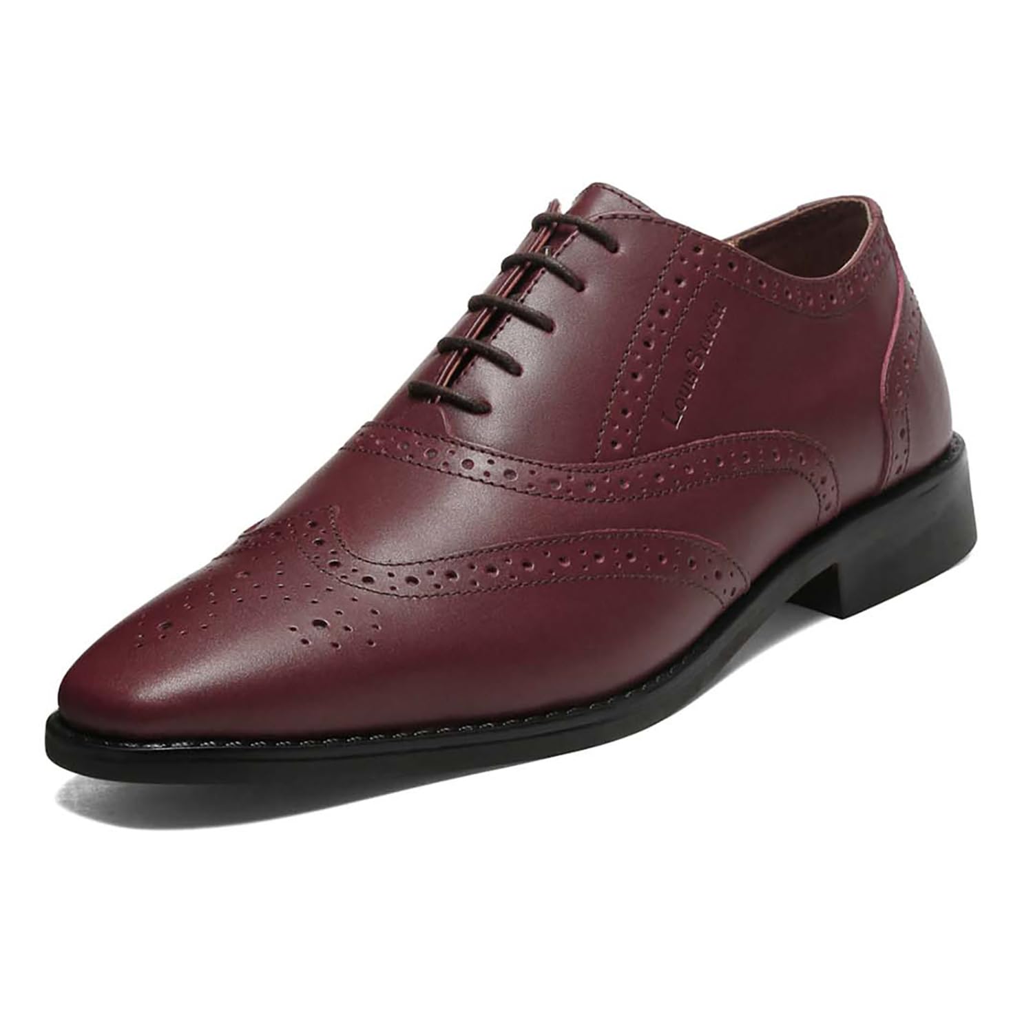 LOUIS STITCH Formal Lace Up Shoes for Men | Wingtip Brogue Shoes | Italian Leather Mens Shoes | Rosewood | RXBG | UK Size 12 (B0CVX5C8LY) Amazon Price History, Amazon Price Tracker
