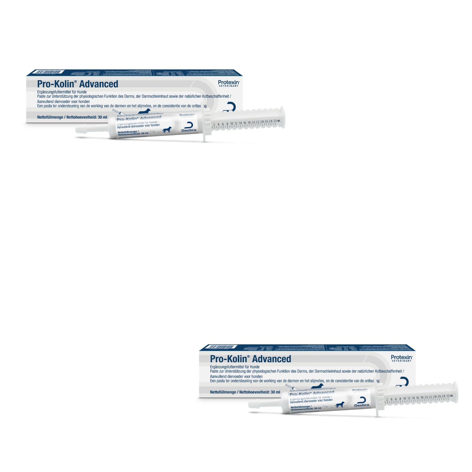 Dechra Pro-Kolin Advanced Lot de 2 flacons de 30 ml pour chiens - Complément alimentaire pour chiens - Pro- et prébiotiques hautement concentrés