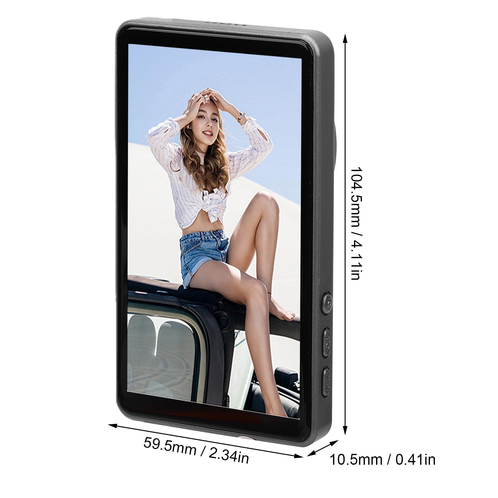 Generic Vlog Selfie Monitor Schermo Magnetico Rotazione di 180° per Telefono Display della Fotocamera Posteriore da 4,02 Pollici 4K 30fps per Vlogger e Creatori di Contenuti