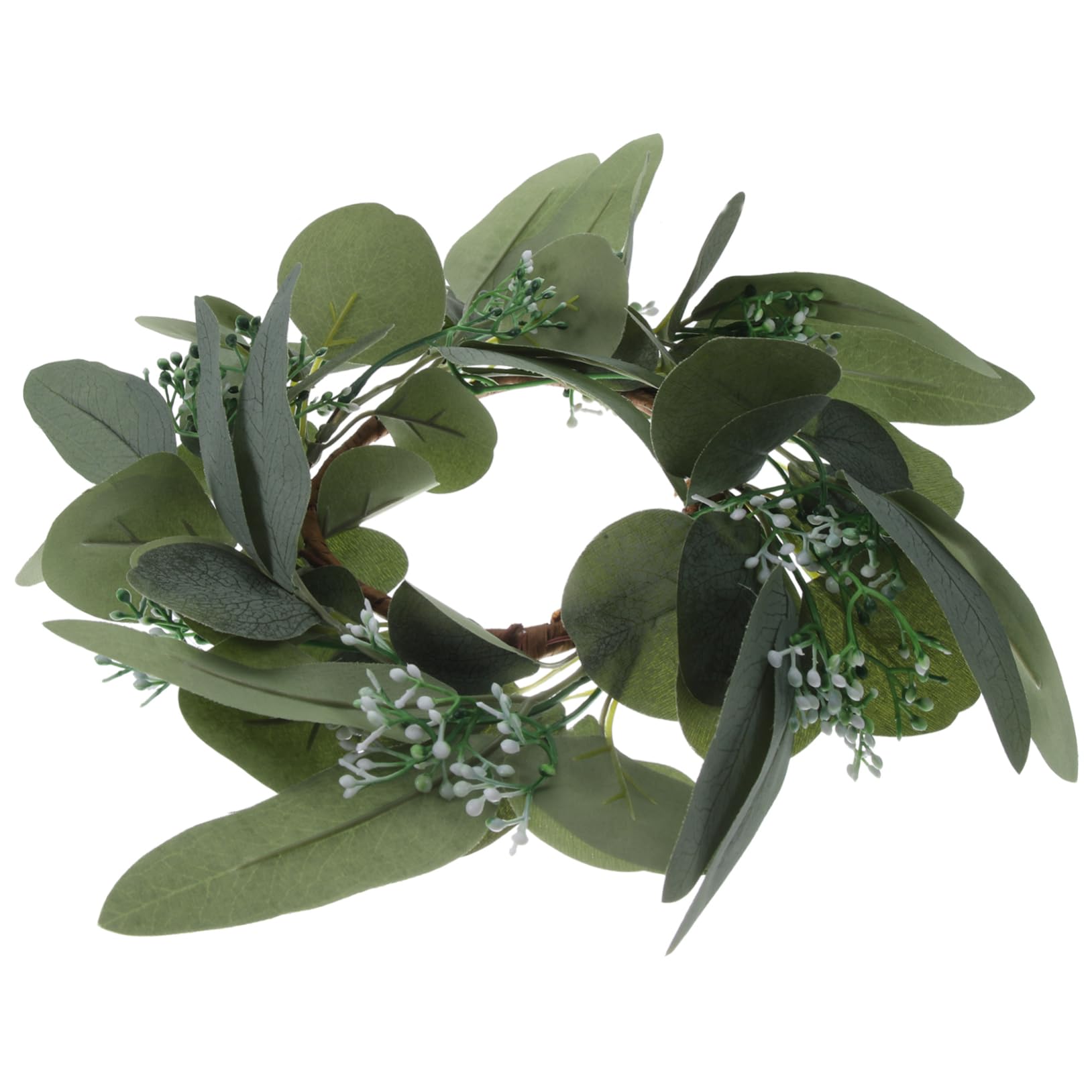 STOBAZA 5stücke Künstlicher Eukalyptus Kerzenkranz Wreath Für Festliche Tischdekoration Für Hochzeiten Weihnachten Besondere Anlässe Mit Lebhaften Farben Und Realistischen Blättern