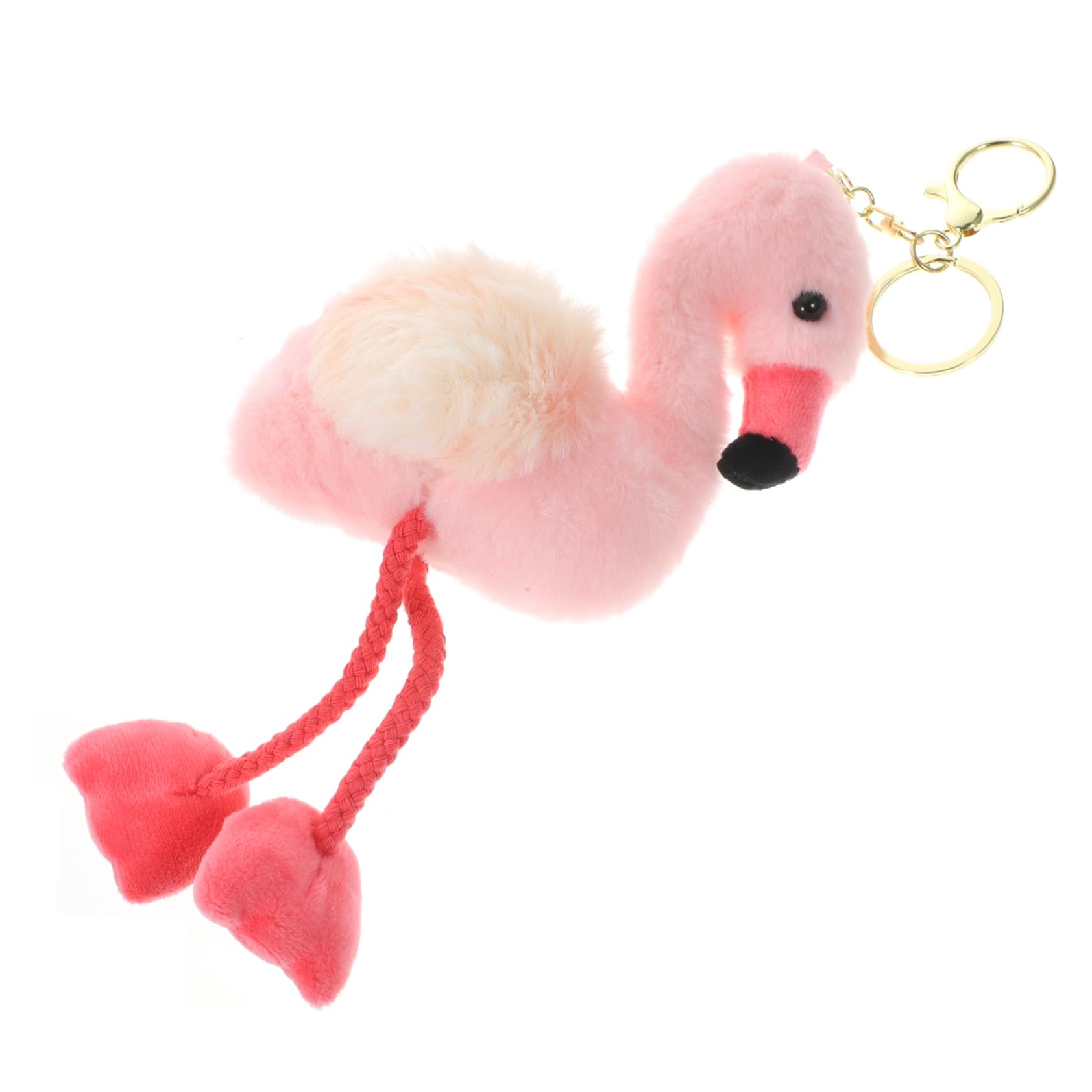 Gogogmee Plush Flamingo Keychain Pendant Cute Backpack Charm Soft Stuffed Animal Decor for Bags Luggage and Handbags Present for Friends and
