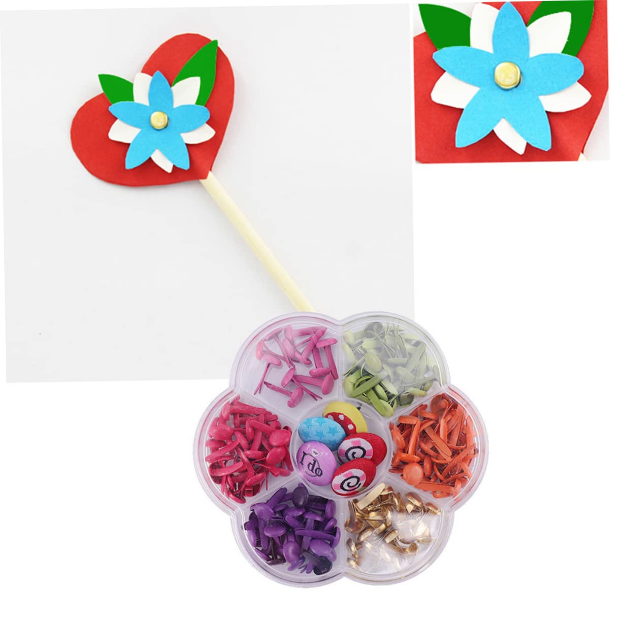Operitacx 3 Sätze Bunte Horn Nägel Stifte Pastell Basteln Für Kinder Aus Papier Stifte Für Papierhandwerk Brads Handwerk Papierverschlüsse Brad Kidcraft-spielset Metall 2 Boxen * 3