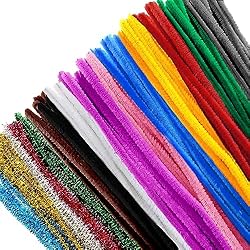 Bordadora Chenille TOAOB 150 Piezas de Línea Chenilla Limpiapipas de Felpa Flexible de Colores de 30 cm de Largo y 6 mm de Ancho para Manualidades y Decoración
