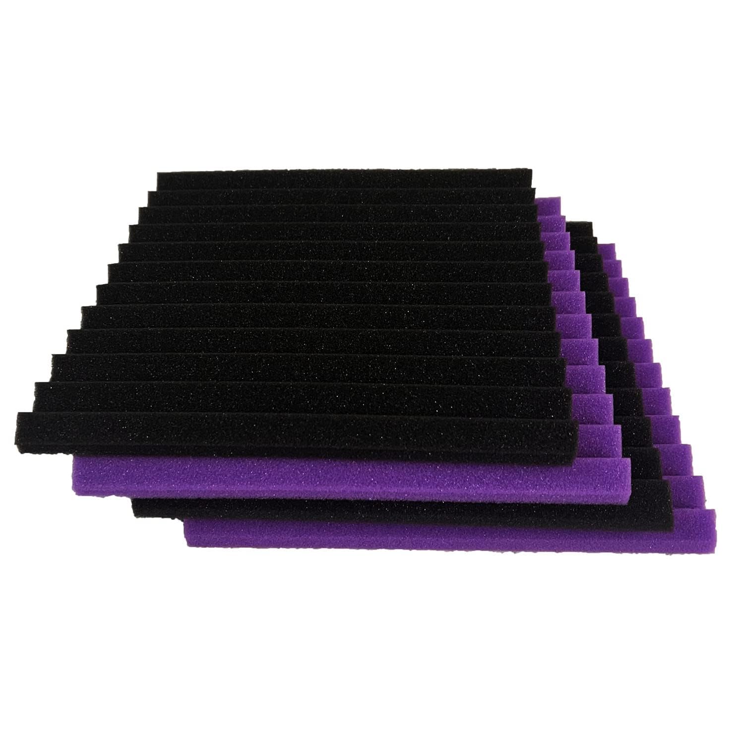 48 paneles de pared para absorción de sonido; espuma de insonorización para estudio de 2,54 x 30,48 x 30,48 cm
