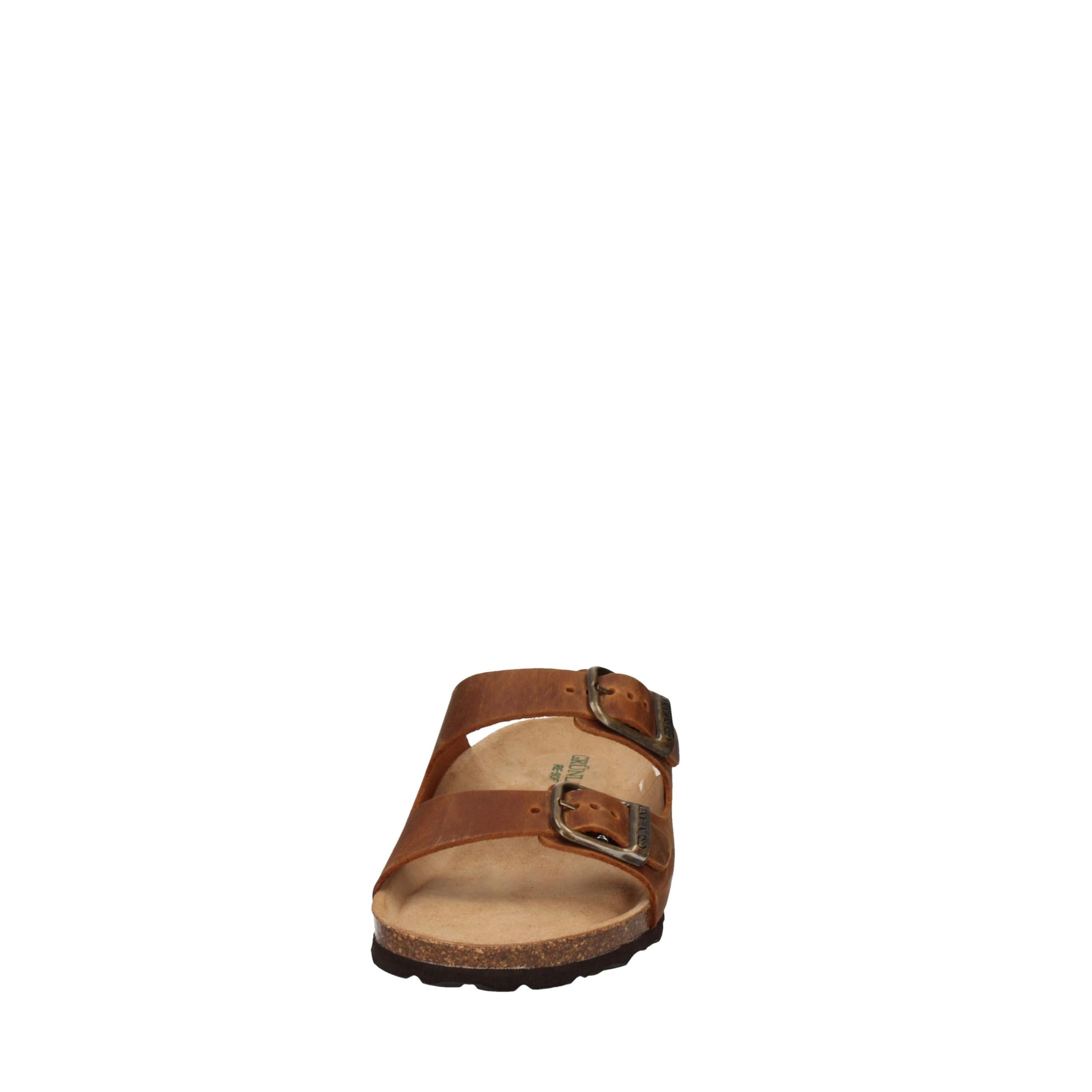 CB3030 GRUNLAND Sara Ciabatta Donna 2 Fibbie BIRK col Cuoio Vera Pelle Sottopiede Soft Cuoio 39