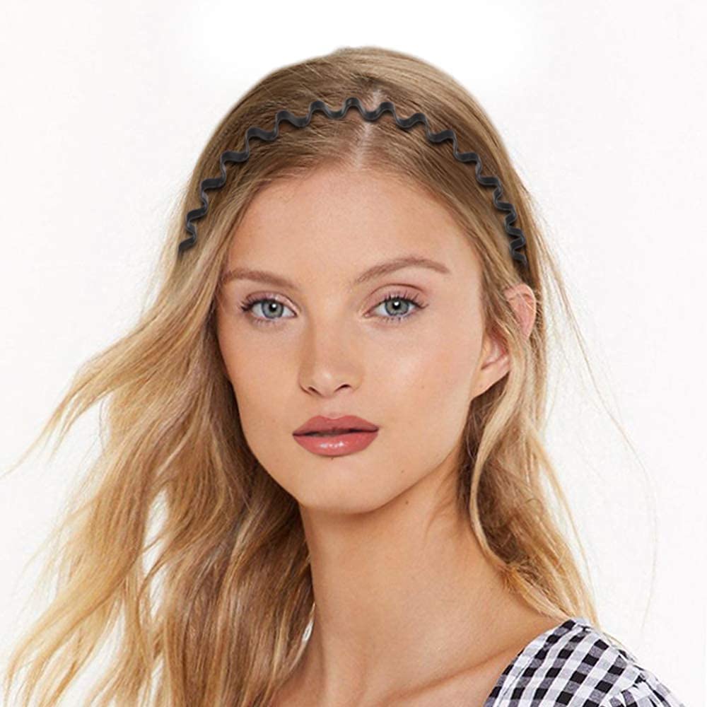 Etercycle3 Pieces Metal Headbands For Men Women 90s Fashion Wavy