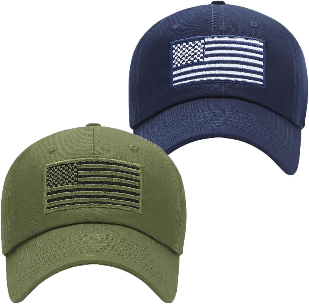 GEANBAYE American Flag Hats for Men Women Low Profile USA Baseball Cap Outdoor Dad Hat