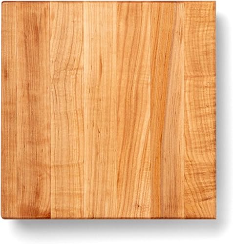 John Boos Block B12S Tabla de cortar de grano con borde de madera de arce con pies 12 pulgadas cuadradas 15 pulgadas de grosor