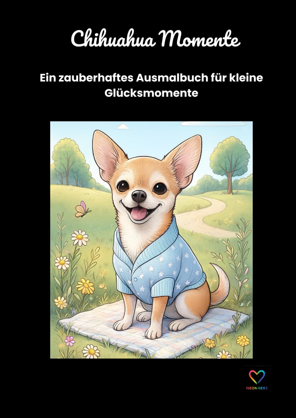 Chihuahua Momente - Ein zauberhaftes Ausmalbuch für kleine Glücksmomente: Liebevoll illustrierte Chihuahua-Szenen zum Entspannen, Abschalten und Seele-Baumeln-Lassen