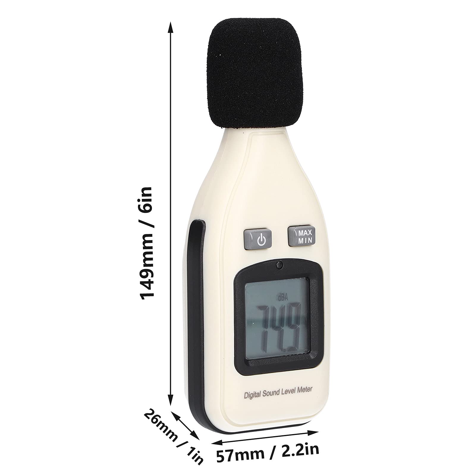 ANKROYU Digital Decibel Meter, ABS Sound Pressure Level Reader Noise Tester, Noise Measure Device, Sound Level Meter for Home Construction Sites