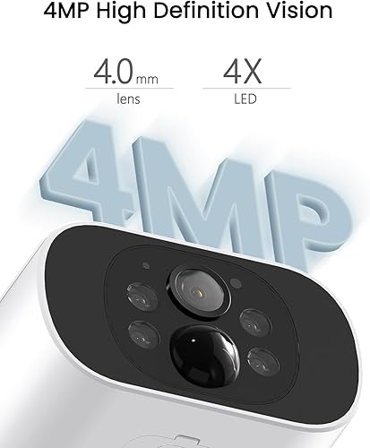 Miniatura 3 de Cámaras de seguridad solares inalámbricas para exteriores, kit de 4 cámaras, sistema inalámbrico de cámara de seguridad solar de 4 MP, visión