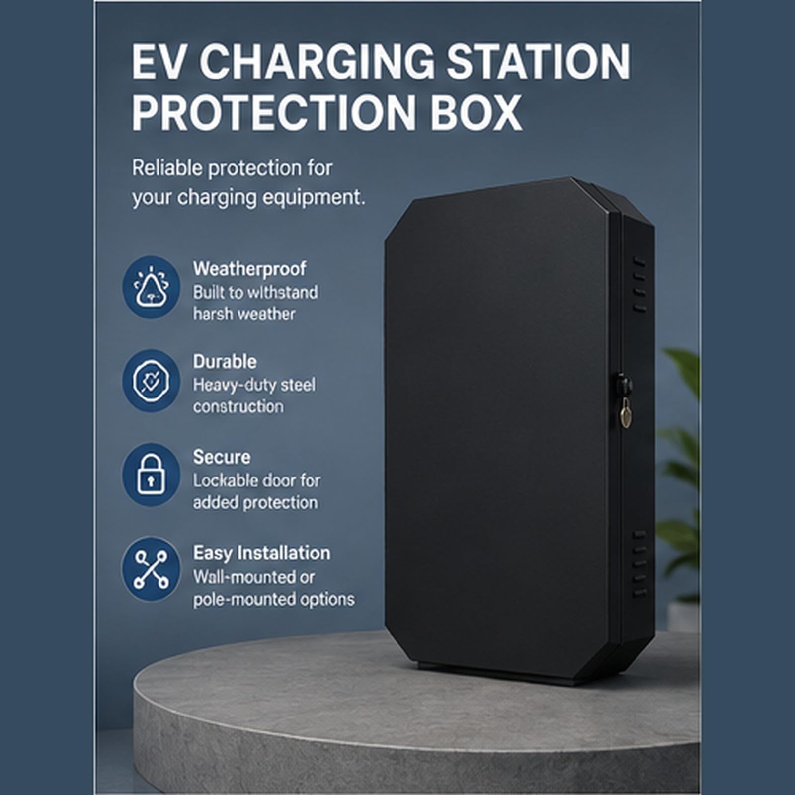 Recinto del cargador EV, caja de bloqueo del cargador EV al aire libre