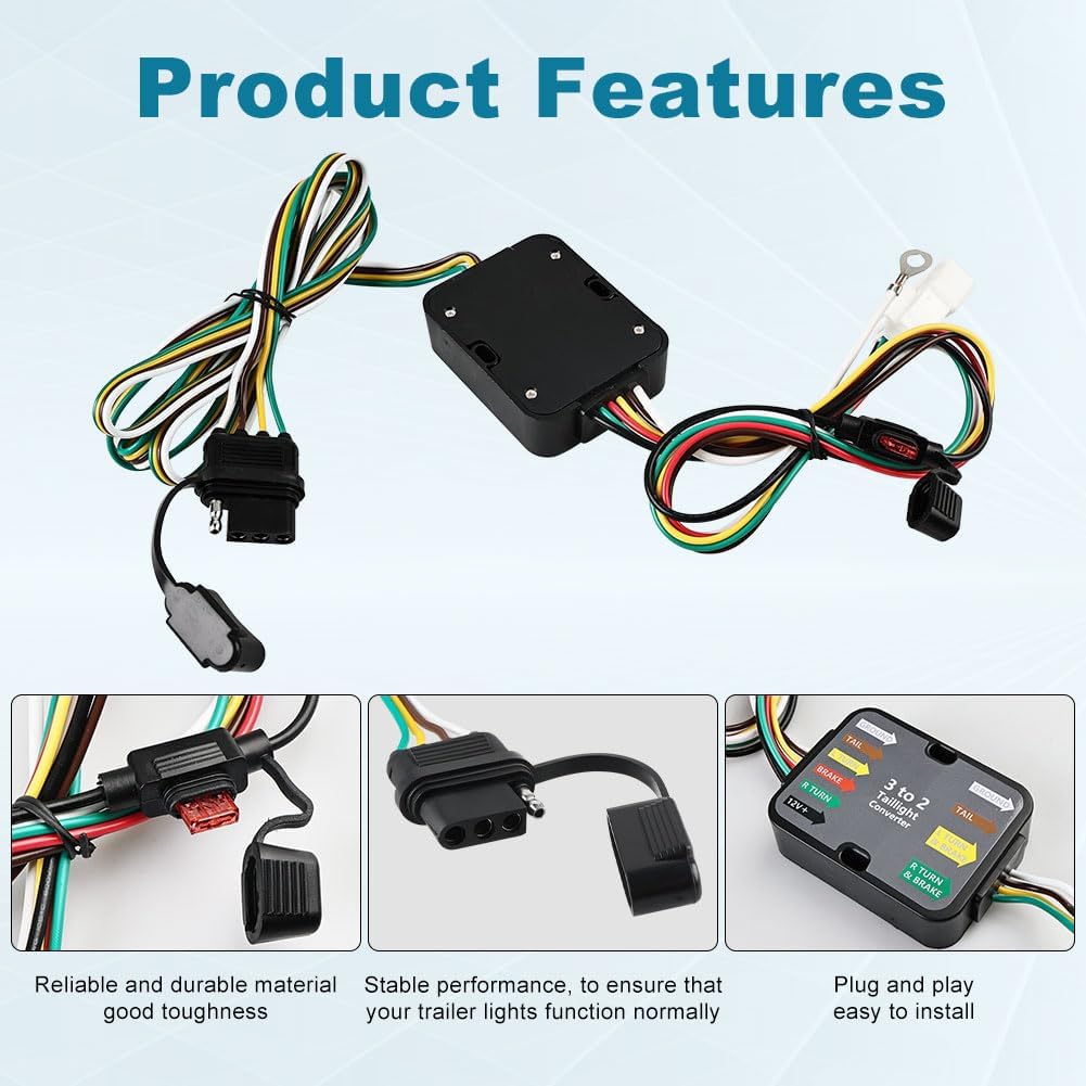 WATERWICH 4-Pin Trailer Wiring Harness Compatible with Subaru Ascent 2019-2023, Crosstrek 2016-2024, Forester 2009-2024, Outback 2010-2024, XV Crosstrek 2013-2015 Replacement for 56040