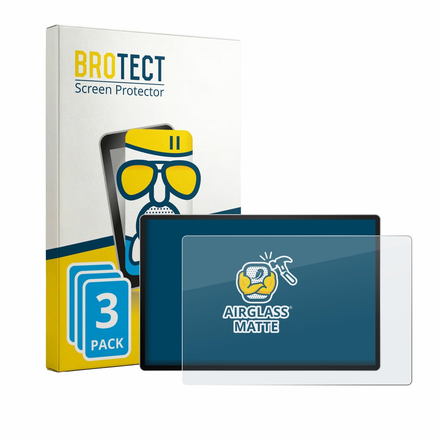brotect 3 Pezzi Pellicola Vetro per HP Serie 5 Pro 514pn 14" | Opaca Protezione Schermo Made in Germany, Anti-Riflesso Durezza 9H Anti-Graffio