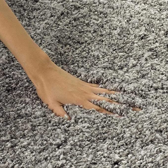 Image of Shaggy Carpet for Living Room 2 X 6 FEET Fluffy Plush Area Rug, Thick Fur Floor Carpet Modern Cozy Rug for Home Decor, Kids Room Bedside Hall, Durable Comfortable Shaggy Rug (Silver,)