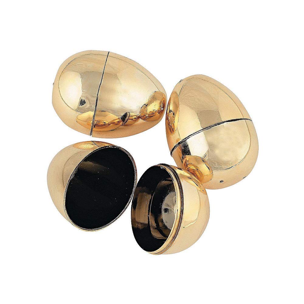 Metallic Golden Easter Eggs, Pack of 12