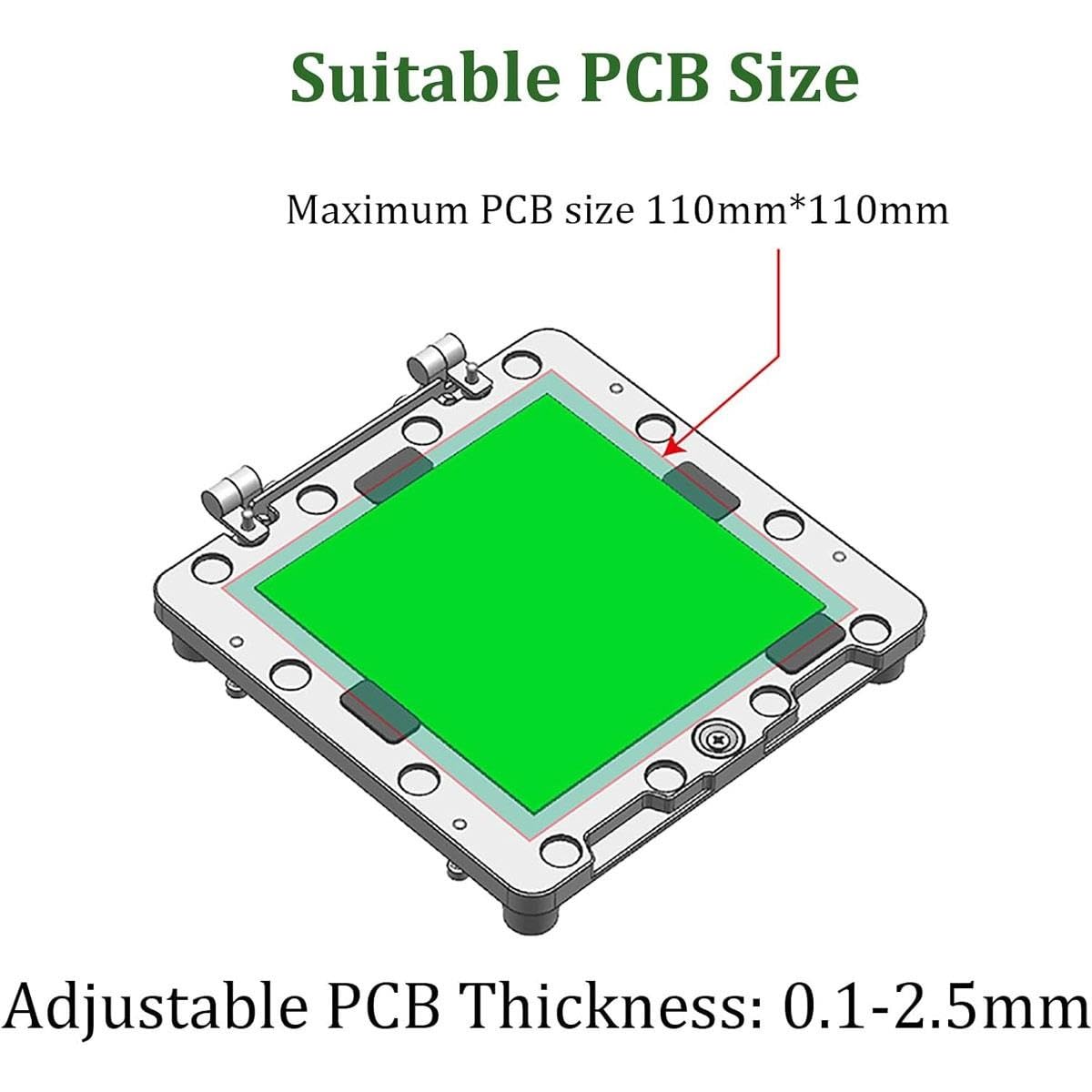 Ręczna drukarka szablonowa PCB, rozmiar szablonu: 120 * 120 * 0,1 mm