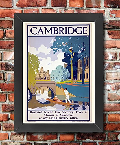 TX32 Vintage 1930 LNER CAMBRIDGE Railway Travel Tourism Advertisement Framed Poster Print Re-Print - A3