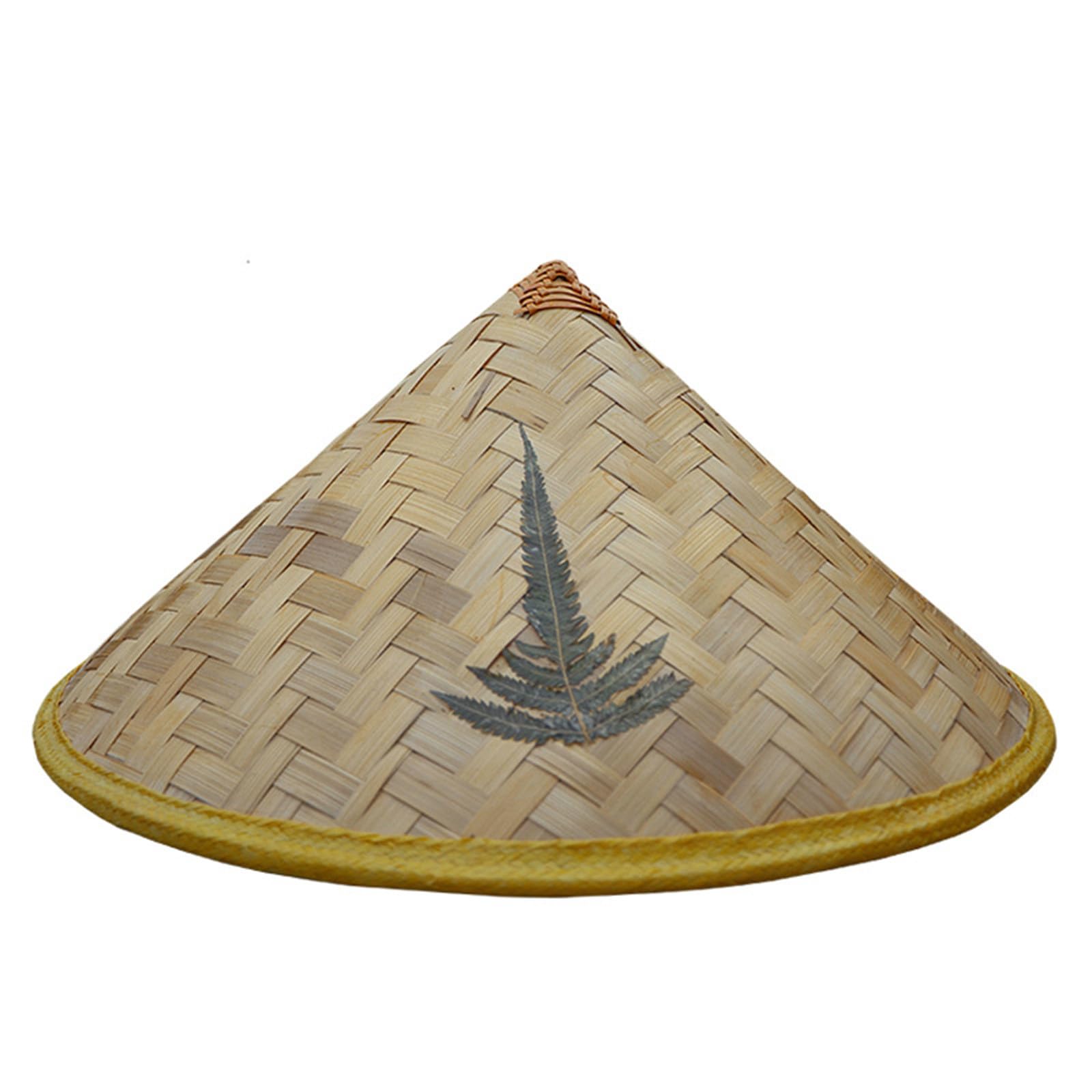 Chinese Conical Rice Farmer Hats, Handmade Weave Rice Straw Tourism Rain Cap, Asian Traditional Steeple Hat for Fishing