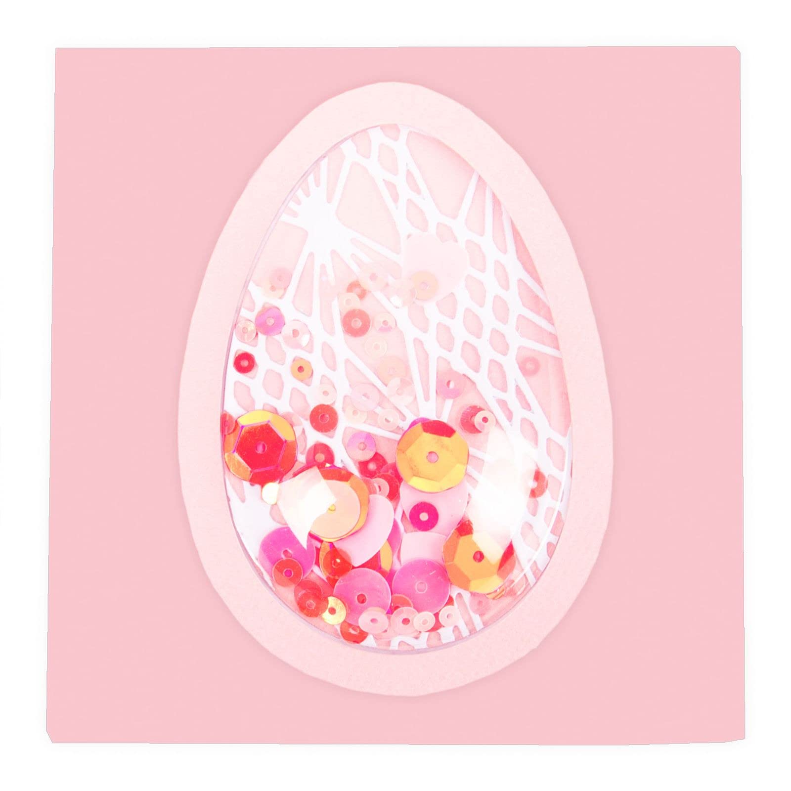 Sizzix Shaker Domes, 6pk, 7.6cm x 5.1cm (2" X 3"), Egg/Balloon, Craft Kit, 6 Translucent Domes, Adult