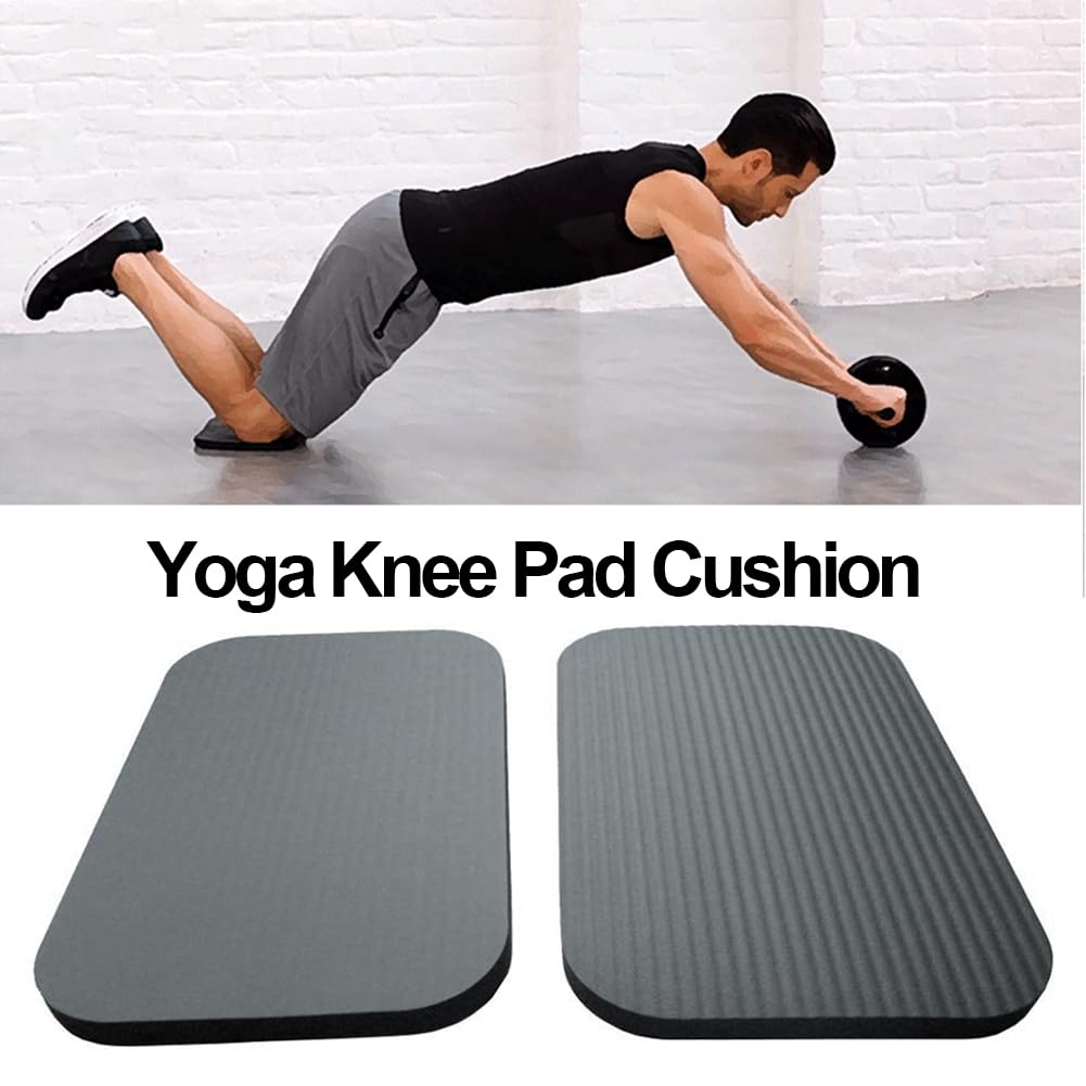 2 rodilleras de yoga, rodilleras de pilates, almohadilla de ejercicio extra gruesa, antideslizante, para proporcionar amortiguación a las rodillas, funciona muy bien en cualquier suelo