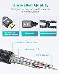 Yauhody 8K HDMI 2.1 câble 6ft (5 Boîte), 48Gbps Haute vitesse HDMI Câble, Nylon tressé, Conneteurs dorés, Coque en aluminium, Supports 8K 60Hz,4K 120Hz/144Hz,10K,2K,HD,3D,Dynamique HDR,HDCP 2.2,4 : 4 :