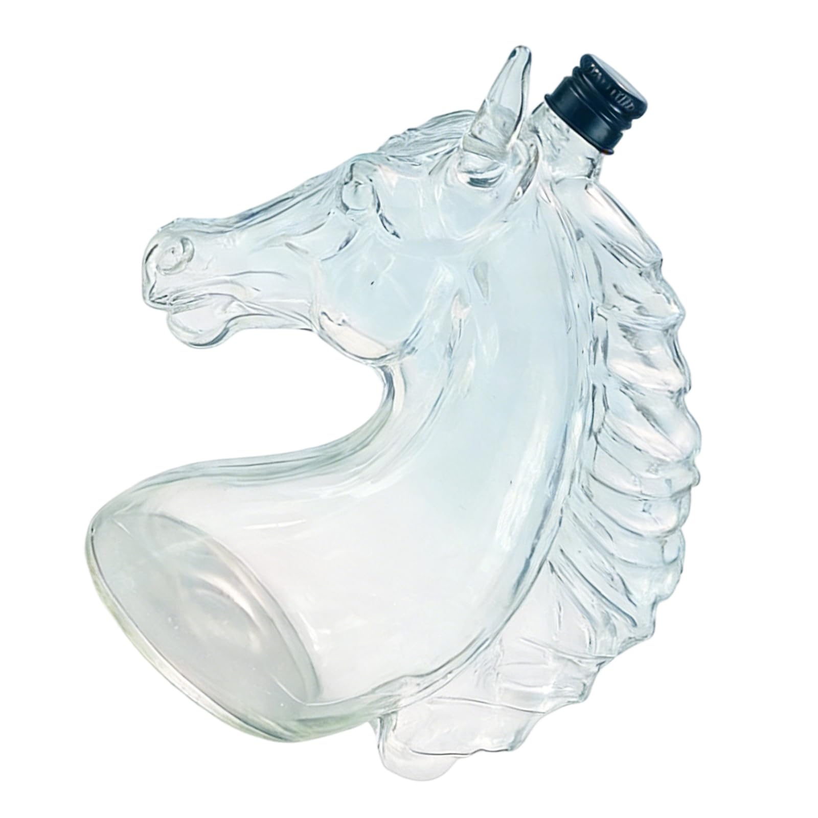CAZSTYK Present Horse Head Shape Wine Bottle for Whisky Borosilicate Glass Texture Suitable for Home Decorating Borosilicate Glass Decanter