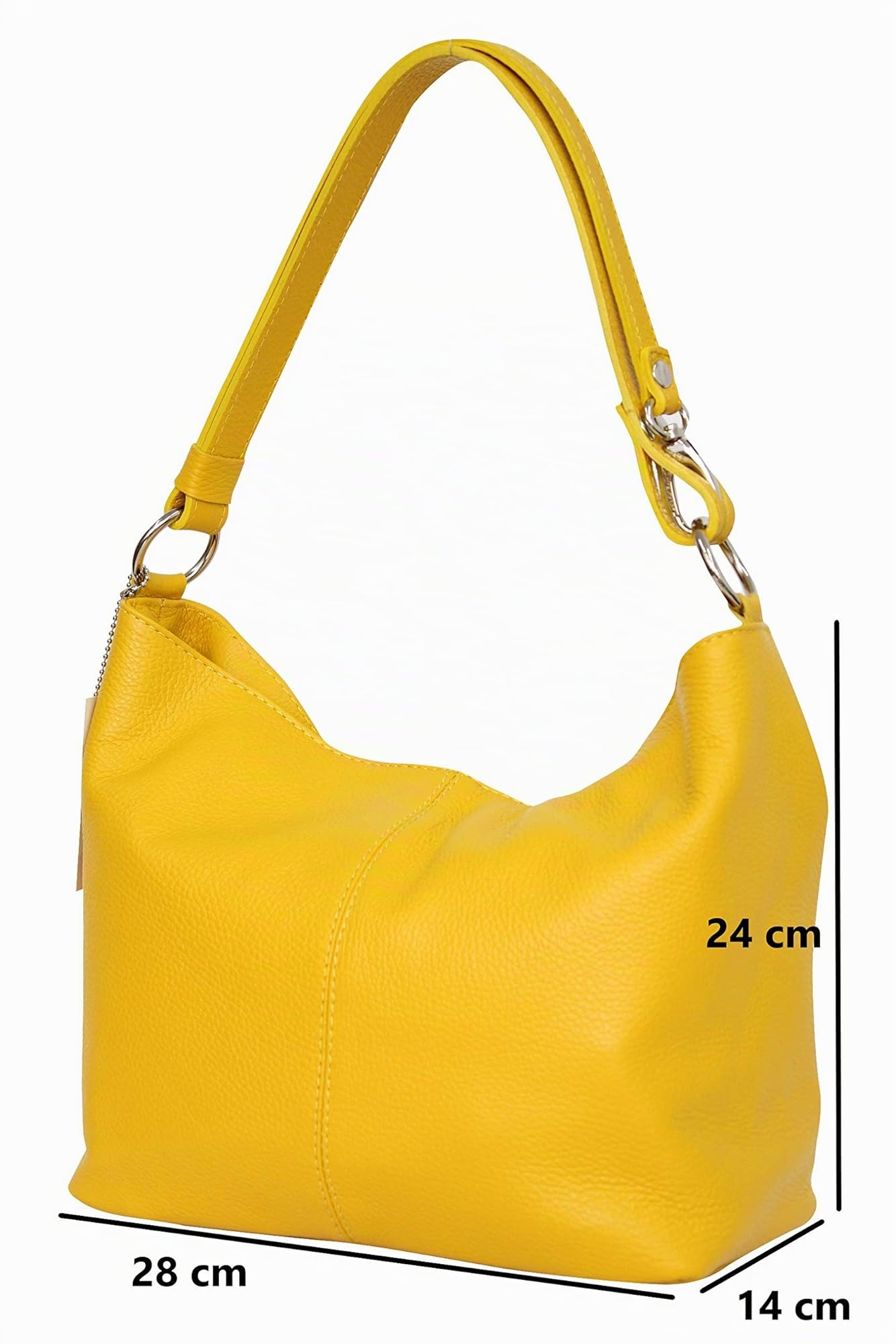 AMBRA Moda GL005 - Borsa con tracolla, borsa a mano in pelle, borsa a spalla, hobo bag da donna