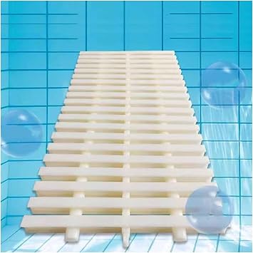 LNNW Swimming Pool Grating Swimming Pool Drain Grate ABS Plastic Overflow Grille, Splicable Channel Drainage Ditch Grid CoverBeige-20x100cm,1pcs