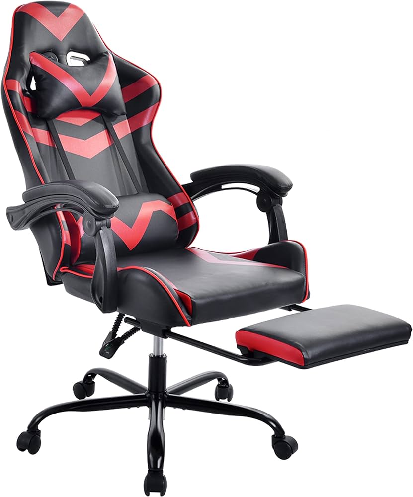 Amazon.co.jp: ゲーミングチェア オフィスチェア 収納式オットマン 175