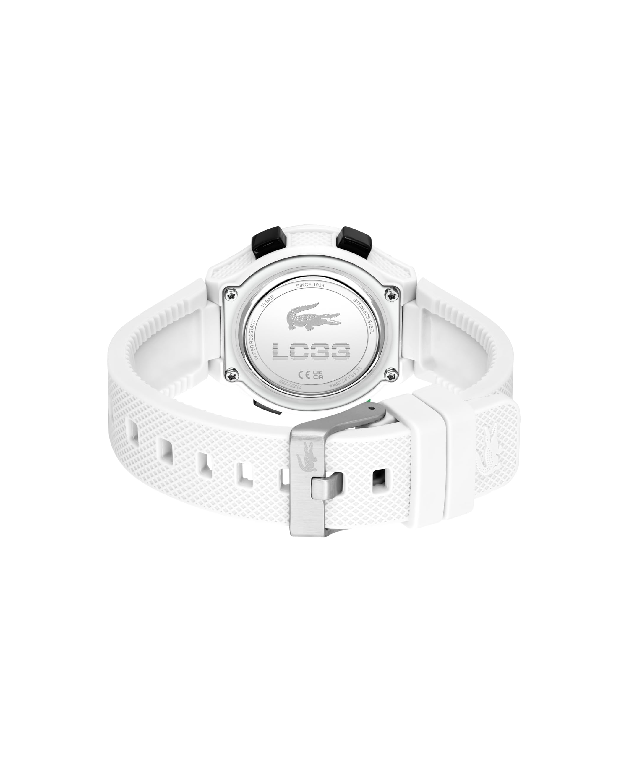 Lacoste Analogowo-cyfrowy wielofunkcyjny zegarek kwarcowy dla kobiet kolekcja LC33 z niebieską silikonową bransoletką - 2001431