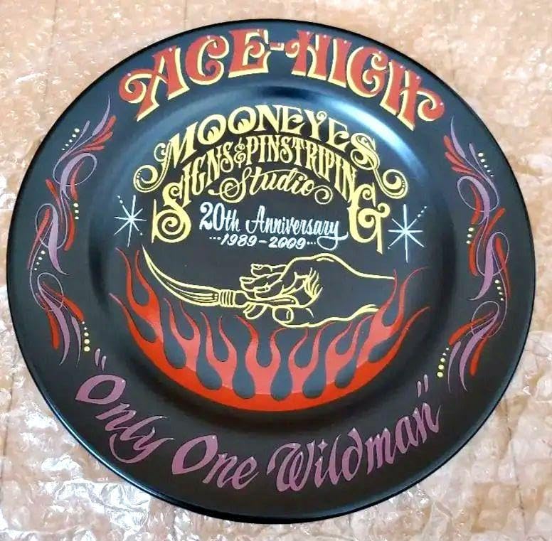 ムーンアイズ ワイルドマン石井 アートプレート ビアグラス