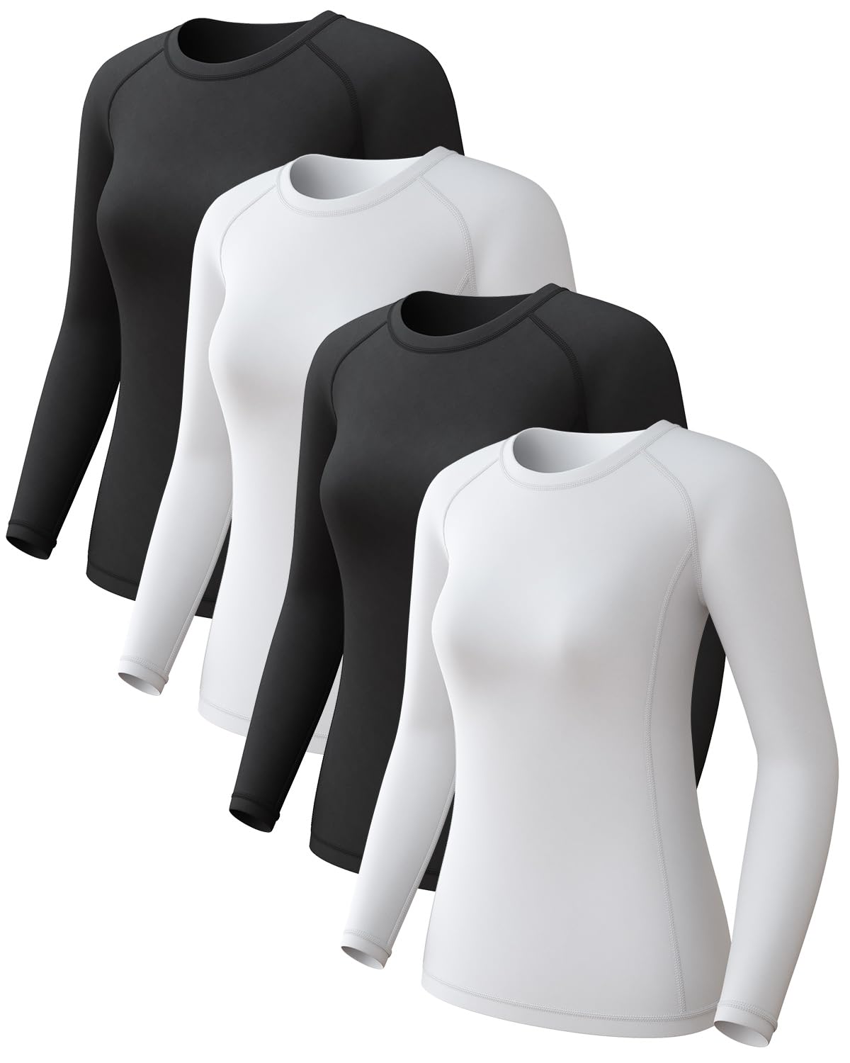 Womens Long Sleeve Compression Shirts Sun Protection Workout Underscrubs