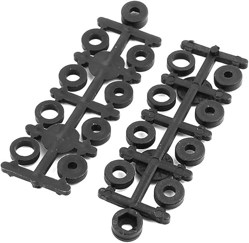 Vista 3 de IIVVERR Pair 3-vane Orange Plastic RC Airplane Prop Propeller Paddle 5045 Shaft Adapter Ring