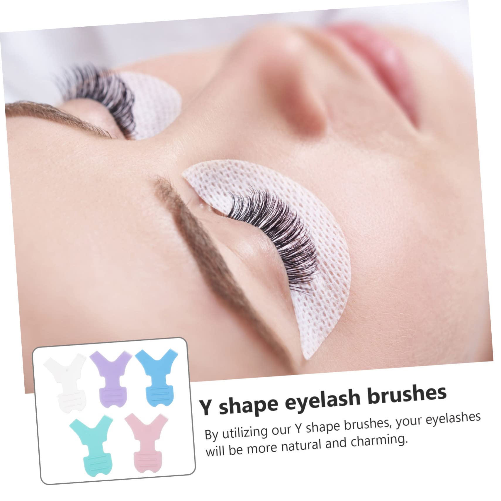 Beatifufu 25pcs Y-Shaped Eyelash Brush Comb Lifting Shield Wispy Faux Lashes Lash Tool Tweezers Lash Glue Brow Supplies Lash Lift Pad Curler Lash Lift and Kit Palette DIY Plastic