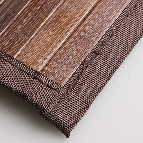 iDesign Bamboo Floor Mat, Extra Small Bath Mat Made of Natural Bamboo, Eco-friendly Rug made for Bathroom, Kitchen and Hallway, Dark Brown, 43 x 61 cm