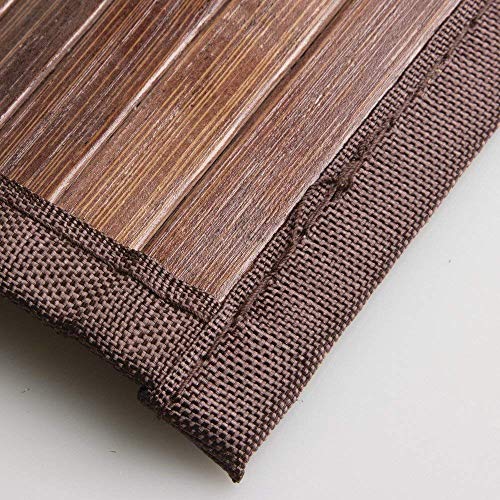 iDesign Bamboo Floor Mat, Extra Small Bath Mat Made of Natural Bamboo, Eco-friendly Rug made for Bathroom, Kitchen and Hallway, Dark Brown