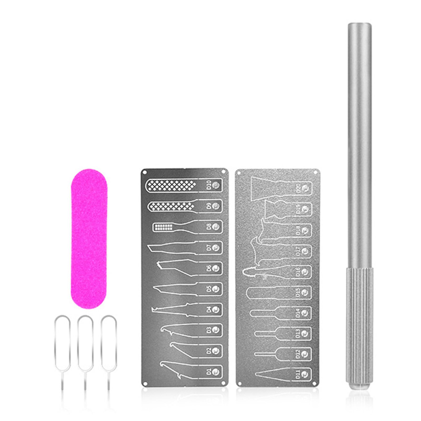 Temperature Resistant Electronic Repair Set Glues Scrapers 20pcs Card Pin for Efficient Component Delidding Tasks Alloy Steel Pry Rod for CPU Repair