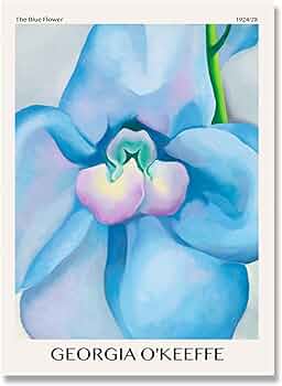 Amazon.co.jp: 有名なジョージア・オキーフのポスター《青い花