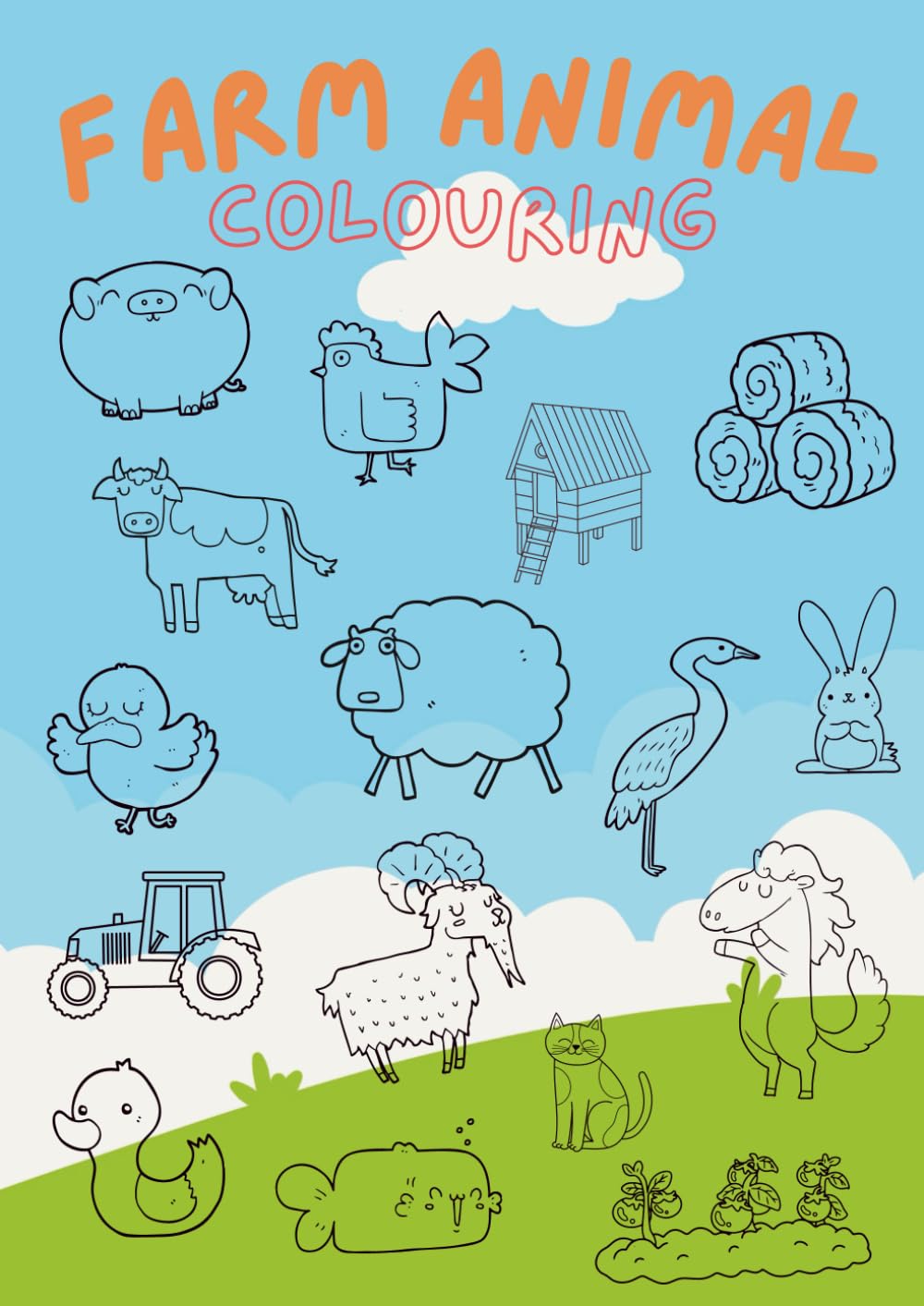 Farm Animal colouring book